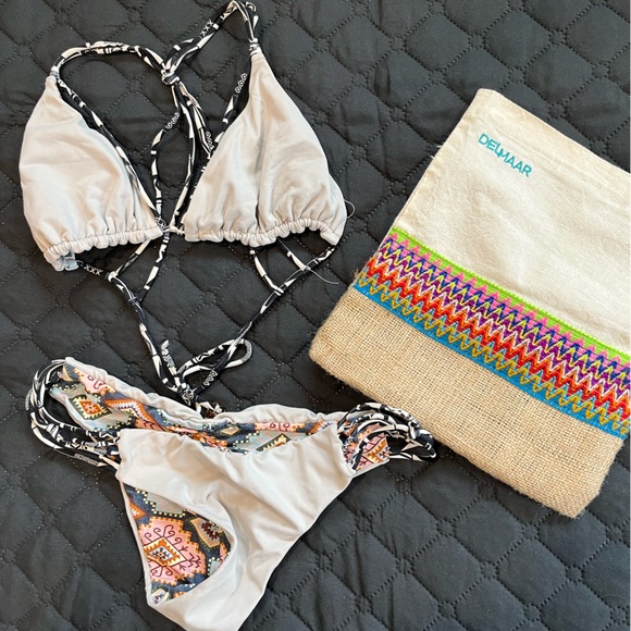 DEL MAAR bikini 👙 reversible, with duster - Picture 4 of 10